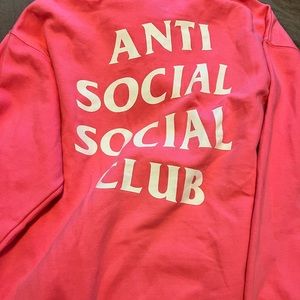 Anti Social Social Club hot pink hoodie